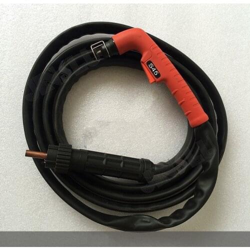 Trafimet Ergocut S45 Plasma Cutter Consumables Torch Complete 4M Cable Pilot Arc 1pcs with Euro Central Connector Adaptor