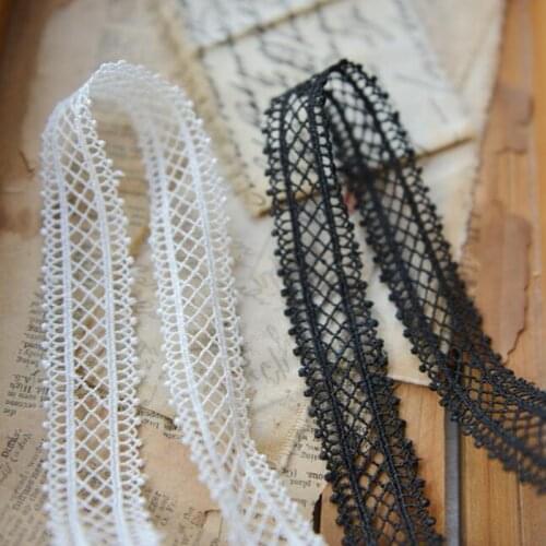Width 2.2cm Black embroidered spitze band dentelle lace accessories