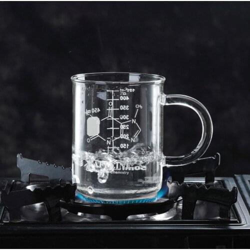 450ml Glass Coffee Measuring Cup Large Capacity With Handle Double-layers Transparent Drinking Borosilicate For Milk Coffee