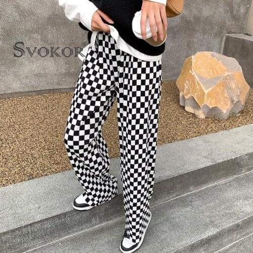 Женские брюки в клетку SVOKOR China At AliExpress