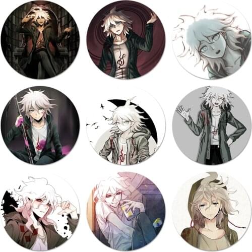Makoto Nagito Komaeda Anime Icons Pins Badge Decoration Brooches Metal Badges For Clothes Backpack Decoration 58mm
