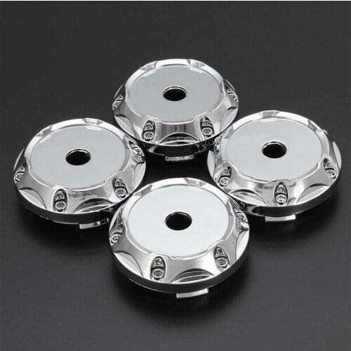 4x Silver 64mm(58.5mm) Car Wheel Center Hub Caps Wheel Center Cover Emblem Badge