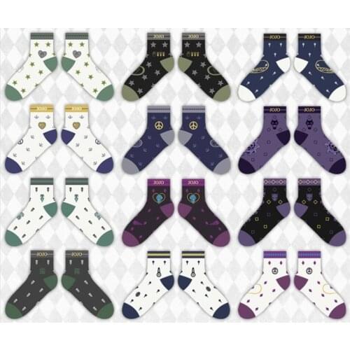 Anime Jojo Bizarre Adventure Sock Cosplay Prop Accessories Printed Cartoon Ankle Socks
