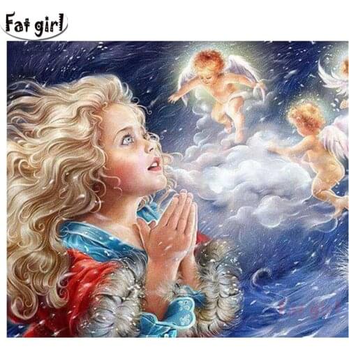 Cartoon angel girl 5D full square/round DIY Diamond Painting diamond embroidery mosaic home decor handmade hobby wall art gift