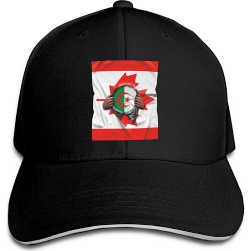 Algeria Flag Canadian Flag Ripped Golf sun hat Algeria Map Flag Funny Mens Womens hat