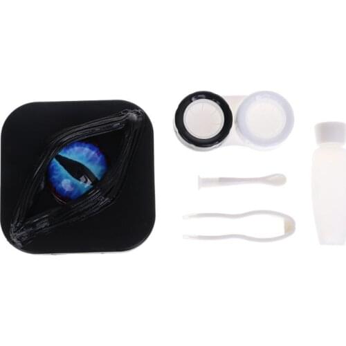 Contact Lens Case Fancy Halloween Gifts Eyes Personality Box Mirror Unique Storage Travel Portable Holder Boxes Lenses Care Kit