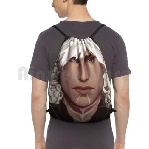 Dragon Age : Fenris Backpack Drawstring Bags Gym Bag Waterproof Dragon Age Fenris Dragon Age Fenris Da Da2 Dragon Age 2