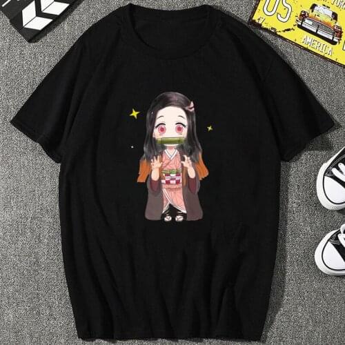 Funny Demon Slayer Anime Printed T Shirt Kamado Nezuko Mini Style Kawaii Graphic Tops Summer Casual Tees Short Sleeve Camisetas