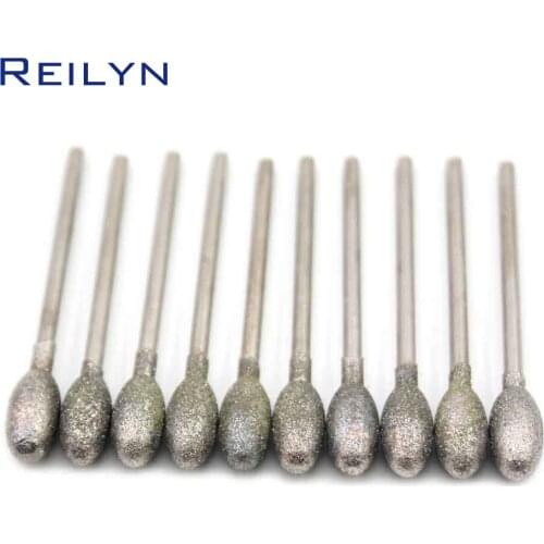 G-type Fine grain Egg bits Emergy diamond jade abrasive bits teeth grinding bits dental abrasive head for dremel rotary tools