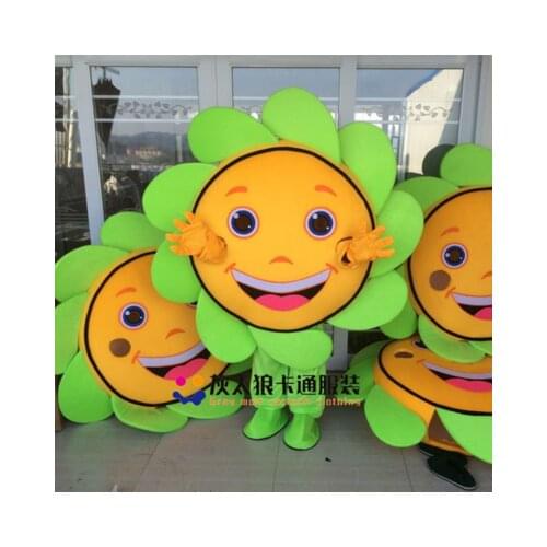 Sunflower Mascot Costume Adult Size Fancy Dress Mascot Costume Fancy Dress Christmas Cosplay for Halloween party event
