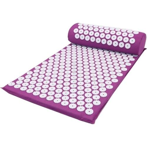 TheShy 74X2X43CM Yoga Mat Massage PillowAcupressure Head Neck Body Back Massager Relieve Pain Spike Mat