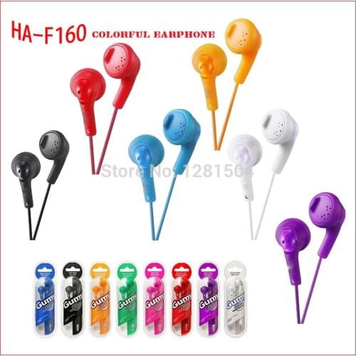 Colorful 3.5mm HA-F160 For iphone 6 5 Gummy In-Ear Earphone For MP3/MP4/PSP Mobile Phone 100pcs/lot