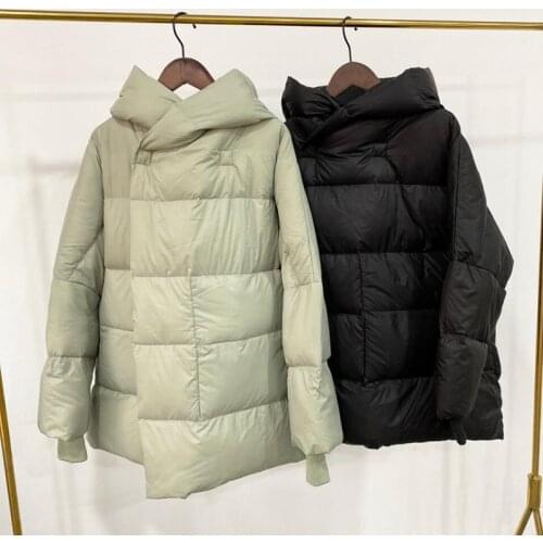 2021 New Women Short Down Jacket Winter Thick 90% White Duck Down Coat Hooded Warm Parkas Female Windproof Snow Outwear
