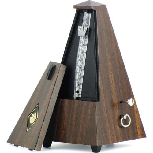 FLEOR Teak Tower Type Metronome Piano Mechanical Metronome Bell Ring for Piano Guitar Violin Drum Musical Instrument
