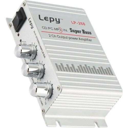 Nice 12V LP 268 Mini HiFi Stereo Car auto vehicle stereo power Amplifier super bass 20WX2 2CH output power amplifier