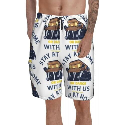 Coffin Dance Board Shorts Bathing Swimming Trunks Polyester Pattern Men Swim Trunks