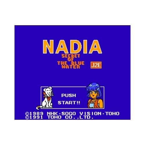 Nadia - Secret of the Blue Water Region Free 8 Bit Game Card For 72 Pin Video Game Player