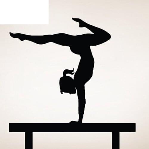 Gym Sticker Balance Beam Fitness Decal Body-building Posters Vinyl Wall Decals Etiqueta de la pared Decor Mural Gym Sticker