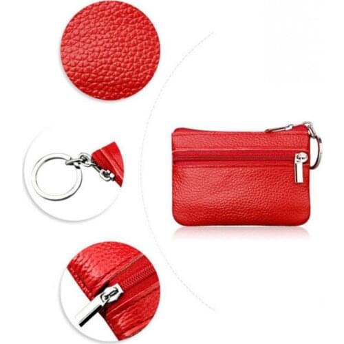 2019 New Brand Men Soft Genuine Leather Card Holder Women Coin Purse Key Holder Zip Wallet Pouch Bag Purse #DD