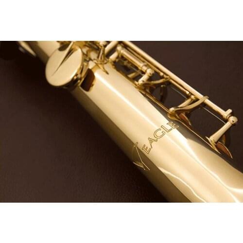 Original Eagle Sp502 Straight Soprano Saxophone Gold Lacquered B Tone Soprano Sax with Case Promotion