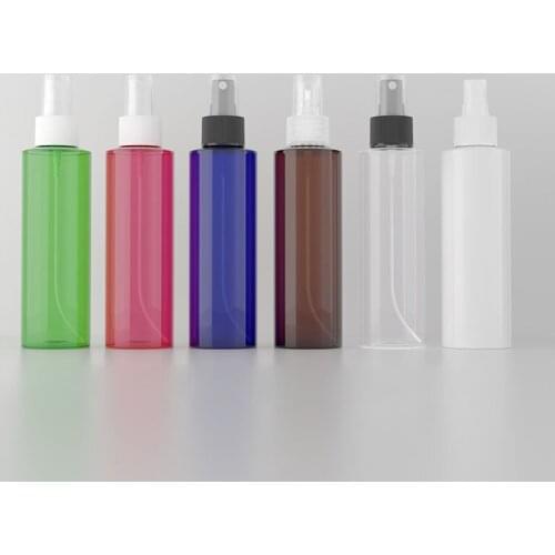 30pcs 150ml Empty Spray Bottle,Blue Perfume Plastic Sub-bottling With white/clear/black Mist Atomizer for Cosmetic Packaging
