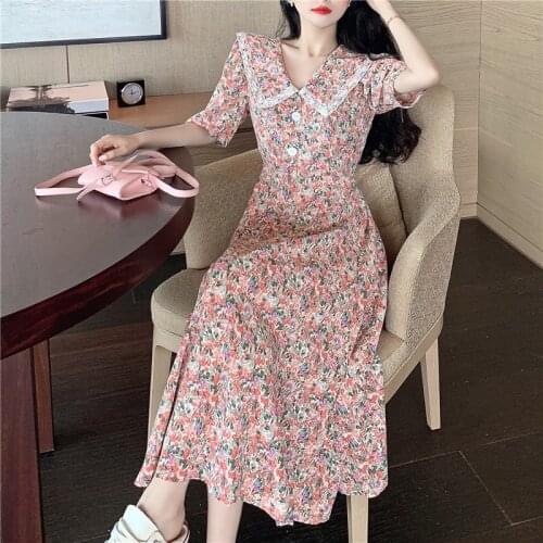 Plus Size Women Clothing Summer 2021 Floral Dress Sukienka W Kwiaty Vestidos Verano Loose Elegant Roupas Femininas 4XL A245