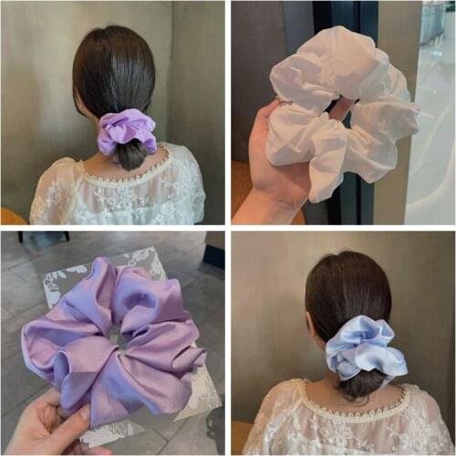 Solid Color Hair Circle for Women Fashion New Candy Color Girls Tie Ponytail Holder Hair Rope Sweet Elastic Hair Band Headdress