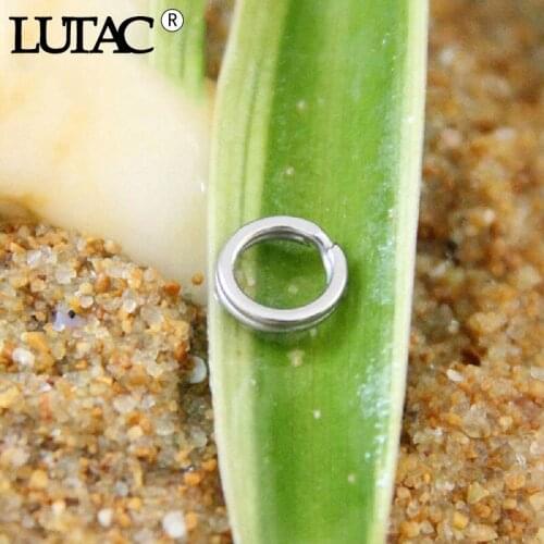 LUTAC 5 Bags/Set Fishing Rings Stainless Steel Split Rings Fishing Tackle Strengthen Ring Lure Connecting Ring Fish Accessories