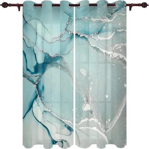 Marble Texture Curtains for Bedroom Kitchen Window Treatments Valance Curtains for Living Room