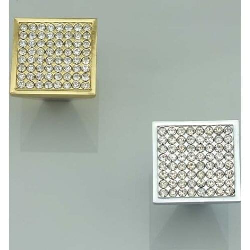 Modern simple furniture handle Fashion luxury cabinets wardrobe door pulls Crystal dresser knobs bedside table diamond handles