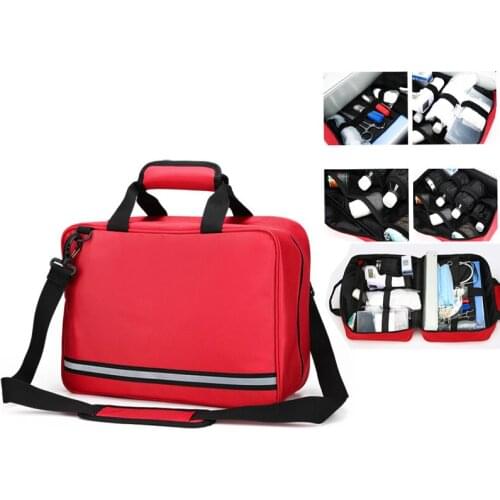 First Aid Medical Bag Large Multi-pocket Portable Messenger Nylon Bag Emergency Medical Rescue Safety Outdoors Family Travel Bag