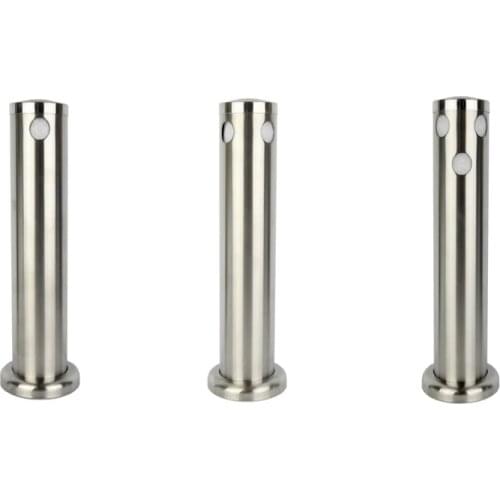 High Quality 304 Stainless Steel 3'' One/Two/Three Hole Column Beer Tower,Home brew One/Double/Three Tap Font (without taps)