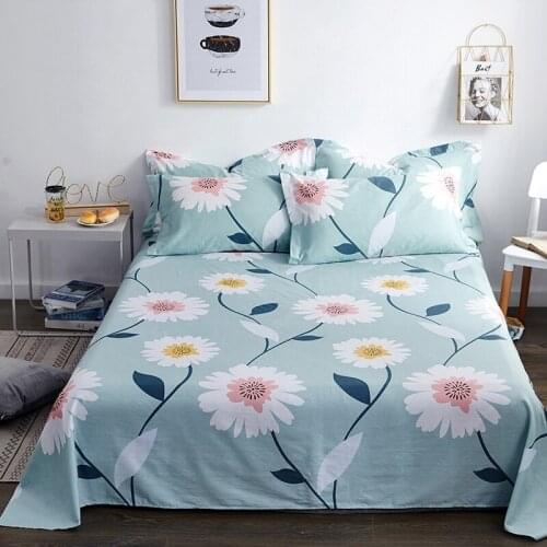Yaapeet Bed Sheets Bed Textile Bedding Coverlet Flat Sheet Bed Bedsheets+2pc Cover Soft Pillowcase Warm Free Flower Bed Sheet