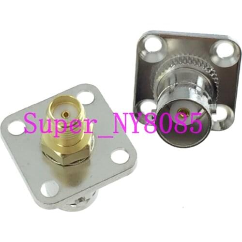 10pcs BNC female to SMA female flange mount RF adapter connector