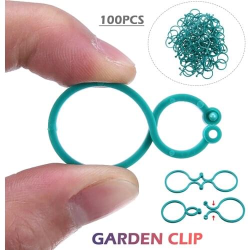 100Pcs Garden Pracical Plant Binder Vegetable Plant Support Clips Flower Bush Vine Holder Supports Garden Tools