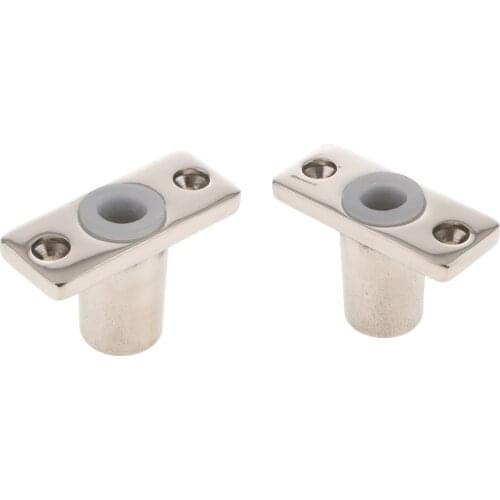 2 Packs 316 Stainless Steel Rowlock / Oarlock Sockets Flush Mount for Boat