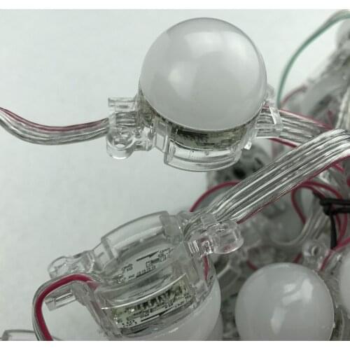 30mm diameter;DC12V;addressable;rgb full color;IP68;GS8206 pixel module;3pcs 5050 led;with backup signal line;frosted cover