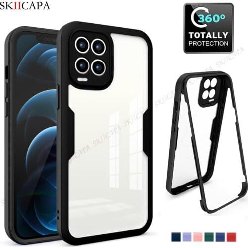 360 Full Protective Phone Case For OPPO A94 A93 A74 A54 5G A52 A72 A92 A15 A53 4G Clear Transparent Soft Cover For Realme 8 Pro