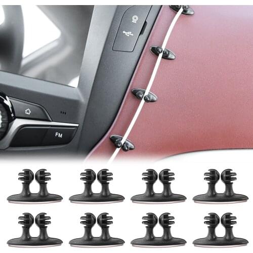 8pcs Car Wire Clip Stickers for Phaeton Phideon Variant Touran Beetle T-Cross T-Roc Atlas Amarok Tarok MOIA CARAVELLE MULTIVAN