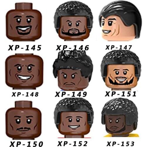 9PCS Buiding Blocks Sports Series Basketball Player Action Figures Heads Toy Assembled Bricks Educational Toys For Kids Gift