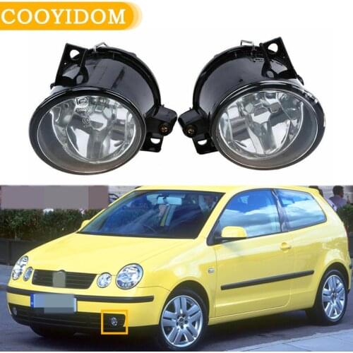 Car Front Fog Lights Halogen Fog Lamps For Volkswagen POLO 9N / MK4 2001 2002 2003 2004 H3 12V 55W Driving Fog Lamp Assembly