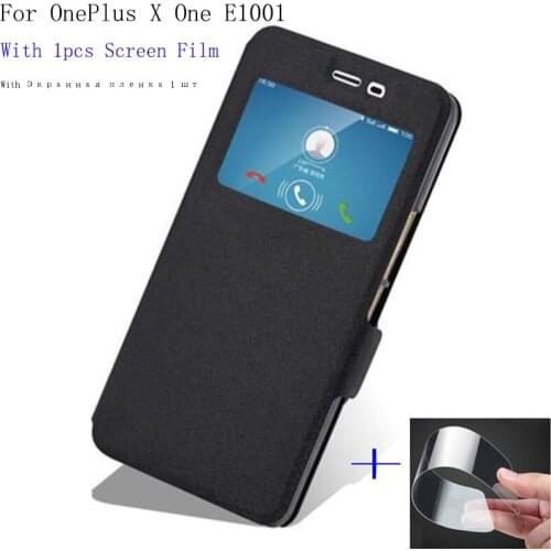 Smart View Window case For Oneplus X Case ONE E1001 Cover flip PU Leather Shell OneplusX phone cases For One plus X back cover