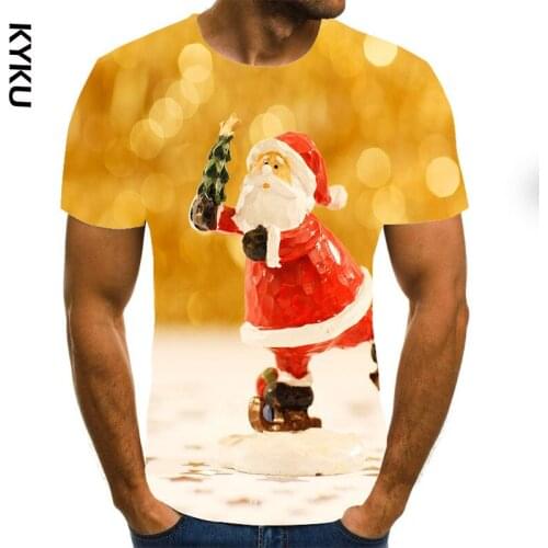 3D Santa Claus Print T Shirt Men Women 2020 Brand Slim Fit Short Sleeve Christmas Tshirt Men Xmas Party Casual Tee Shirt Homme