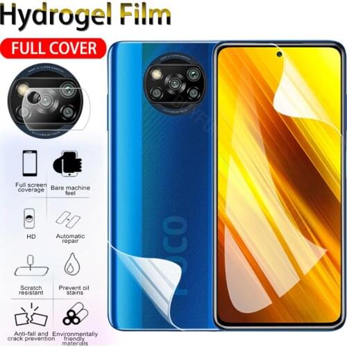 3-IN-1 Hydrogel Film For Xiaomi Poco X3 NFC Screen Protector Camera Protective Film For Xiao mi Poco X3 NFC
