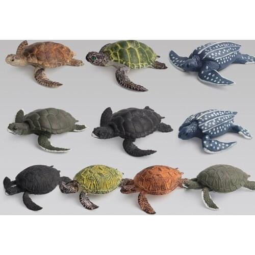 SimulationTurtle Marine Life Model Doll Decoration Animal Toy Collection Static Animal Model Hot Sale Turtle Toy 6 Colors
