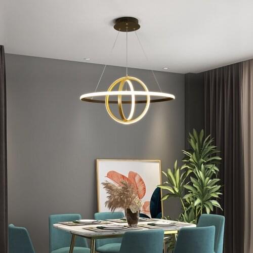 Round LED Modern Pendant Lights For Kitchen Dining Room Kitchen Indoor Home Lighting Fixture Decoration Home Decor AC85-260V