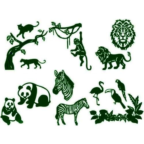Wild Animals Metal Cutting Dies for Scrapbooking and Cards Making Embossing Craft Dies