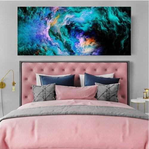 Green Blue Cloud Abstract Think Independe Wall Picture Oil Painting for Living Room Canvas Modern Art Poster and Print Home Deco