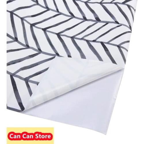 Herringbone Wallpaper Modern Self Adhesive Peel and Stick Stripes Pvc Black White Vinyl Contact Paper Rolls For Room Home Decor
