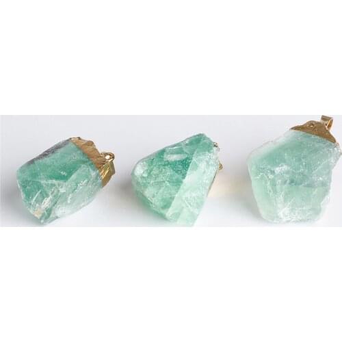 Natural Stone Crystal Pendant Crystal Quartz Irregular Shape Pendant 4 Colors Available Fashion Charm Jewelry